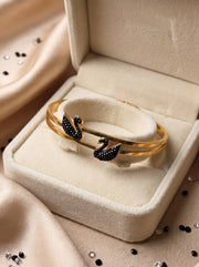 Celiora Swan Duet Bracelet crystal swan detail