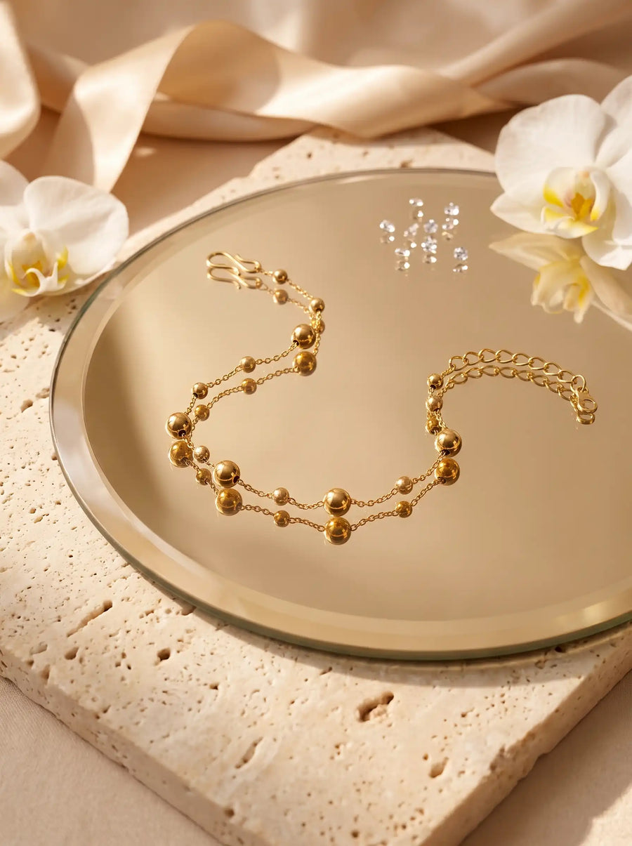 Golden Drops Anklet