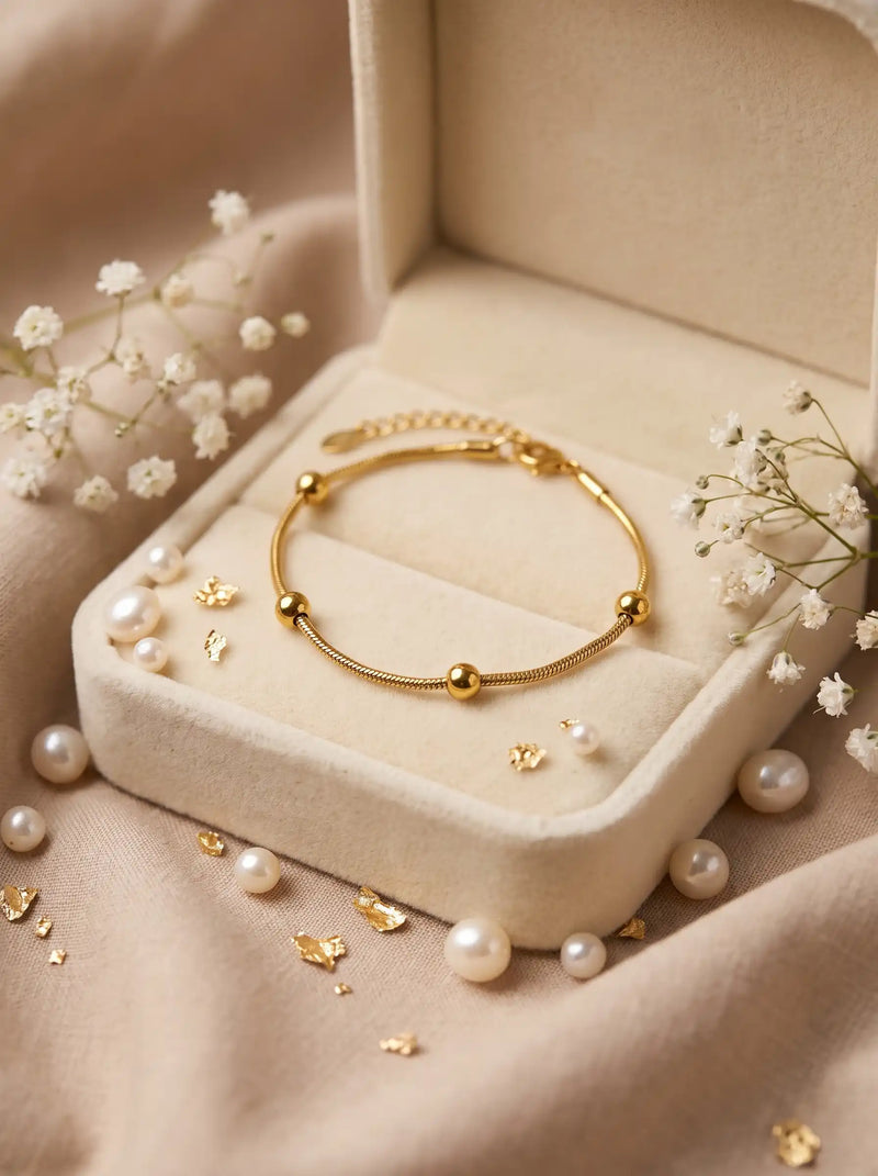 Gold Bead Bracelet