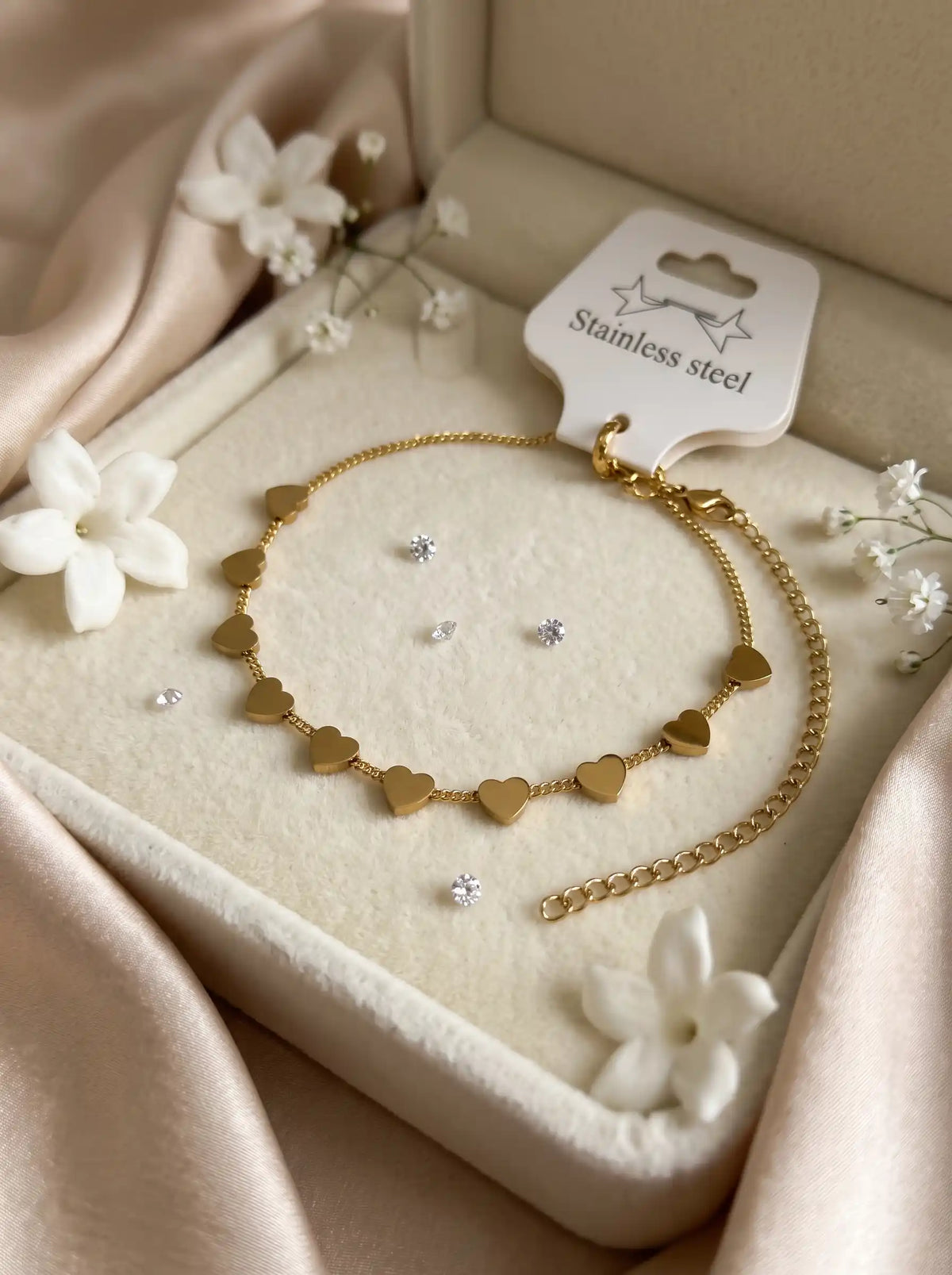 Golden Heart Anklet